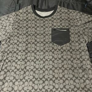 Coach shirt 2x men black and grey and black
